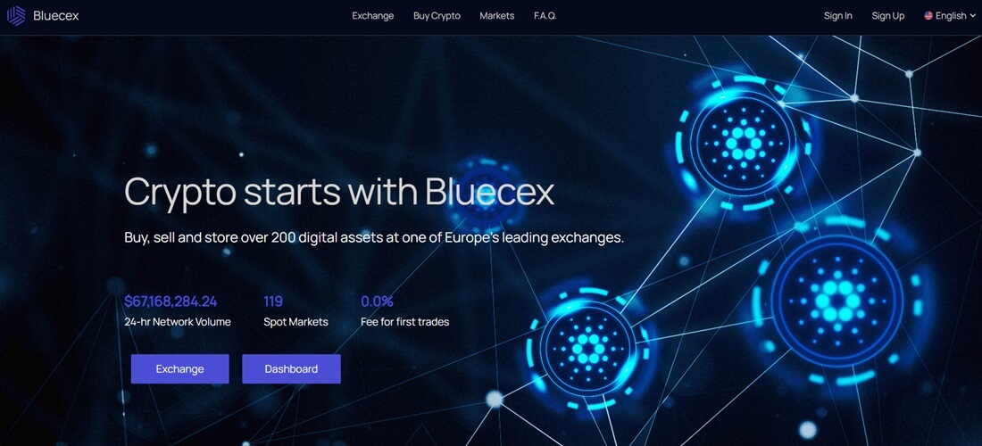 Bluecex Review - Screenshot of bluecex.com
