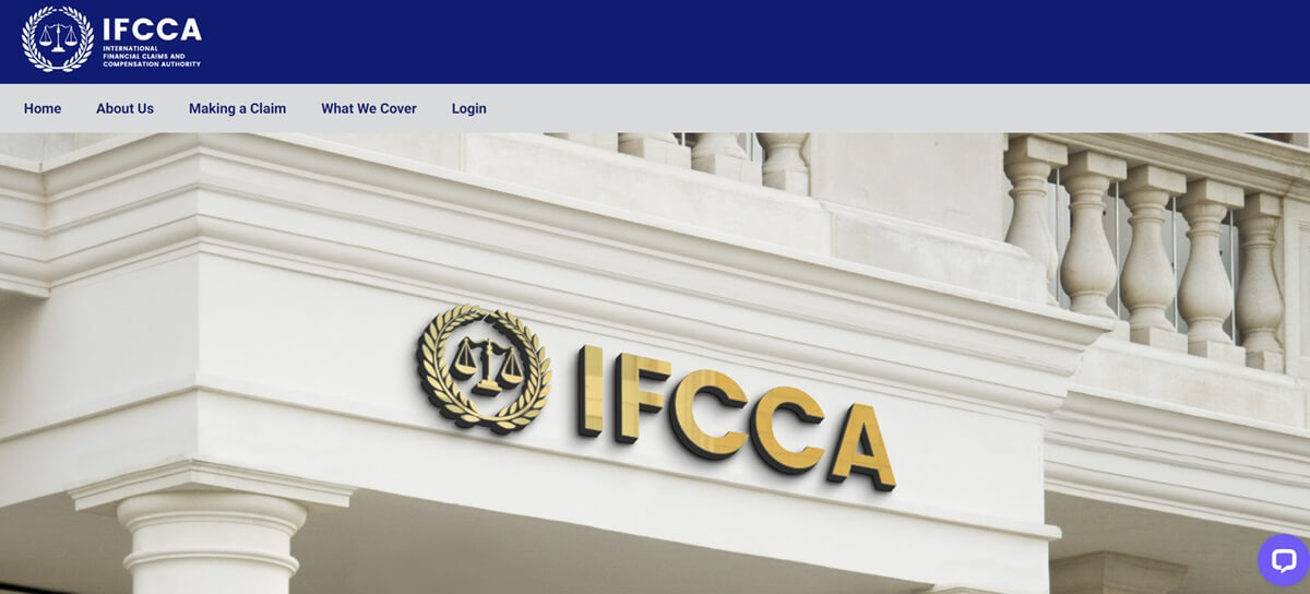 Screenshot of ifcca.org - International Financial Claims and Compensation Authority Review