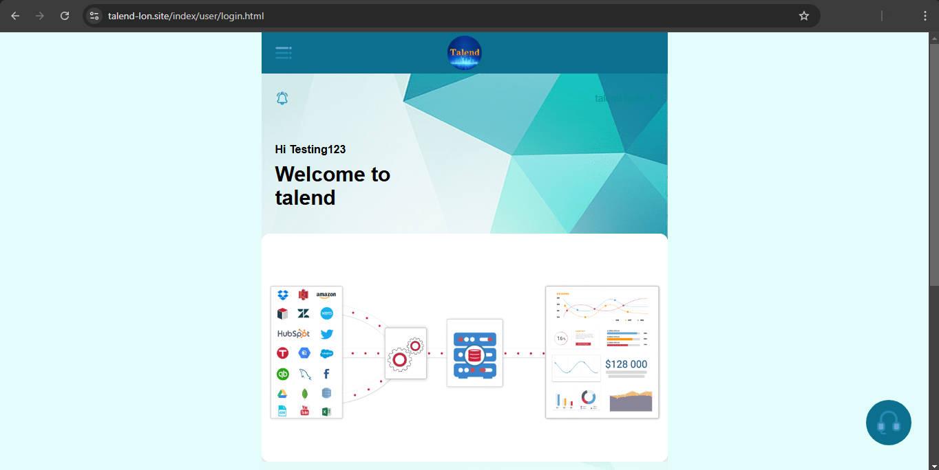 Image of the website: https://www.talend-lon.site/